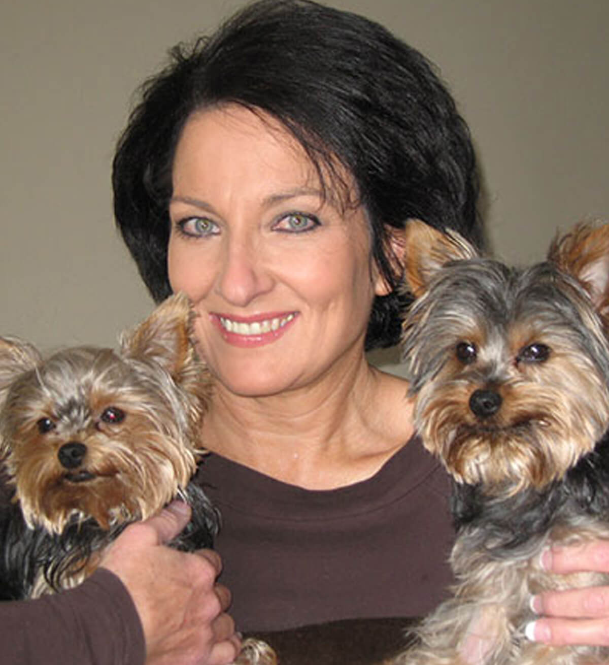 Mary Wolff with her dogs